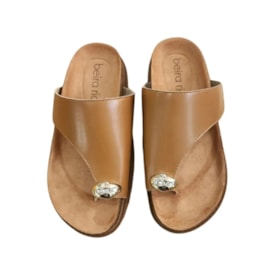 Tamanco Flat Baixa Beira Rio Feminino Camel