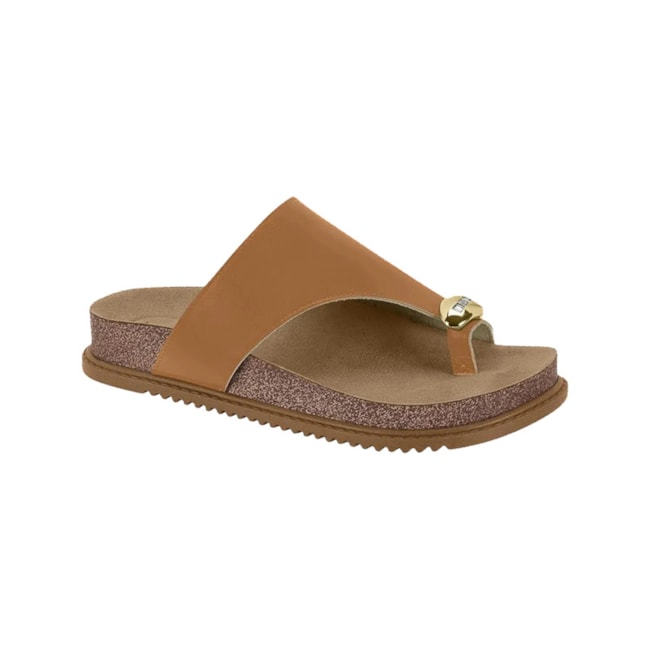 Tamanco Flat Baixa Beira Rio Feminino Camel