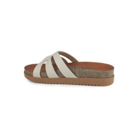 Tamanco Flat Baixa Moleca Feminino Branco Off