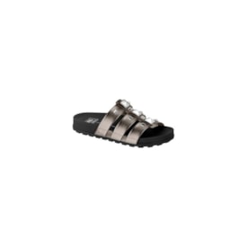 Tamanco Flat Baixa Moleca Feminino Grafite