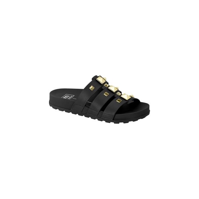 Tamanco Flat Baixa Moleca Feminino Preto