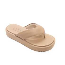 Tamanco Flat Médio Moleca Feminino Nude