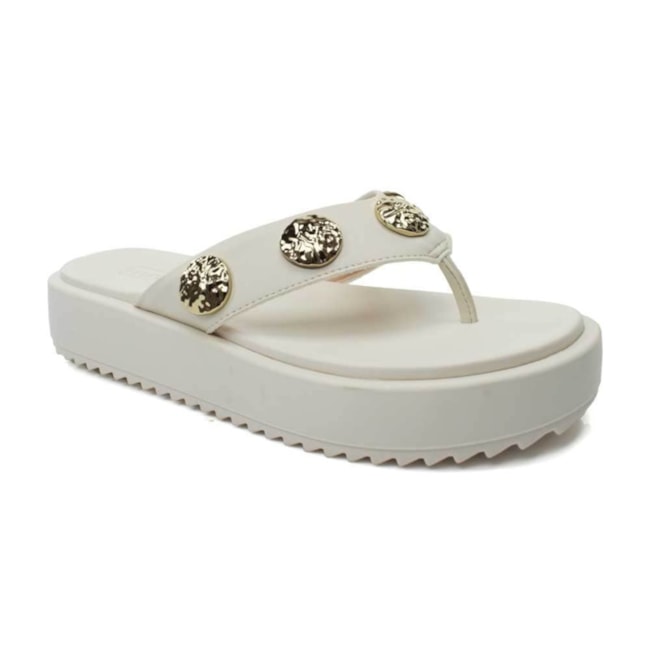 Tamanco Flat Moleca Feminino Branco Off