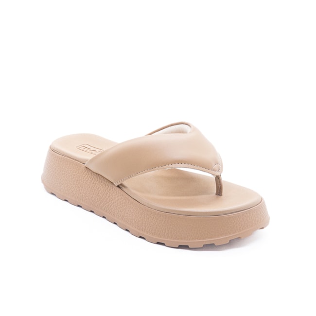 Tamanco Flat Plataforma Moleca Feminino Nude