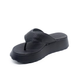 Tamanco Flat Plataforma Moleca Feminino Preto
