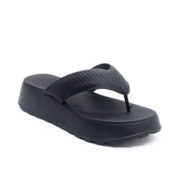 Tamanco Flat Plataforma Moleca Feminino Preto