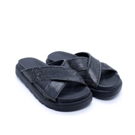 Tamanco Flat Rasteira Vizzano Feminino Preto