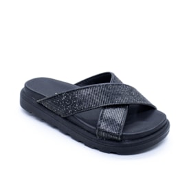Tamanco Flat Rasteira Vizzano Feminino Preto