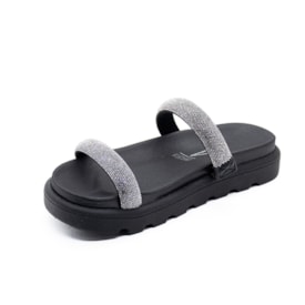 Tamanco Flat Rasteira Vizzano Feminino Preto