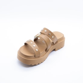 Tamanco Flat Vizzano Feminino Camel