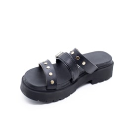 Tamanco Flat Vizzano Feminino Preto