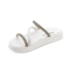 Tamanco Flatform Papete Moleca Feminino Creme