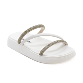 Tamanco Flatform Papete Moleca Feminino Creme