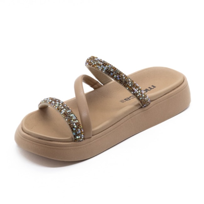 Tamanco Flatform Papete Moleca Feminino Cristal