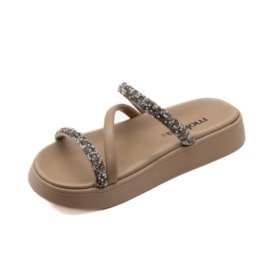 Tamanco Flatform Papete Moleca Feminino Multi Camel