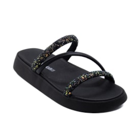 Tamanco Flatform Papete Moleca Feminino Multi Preto