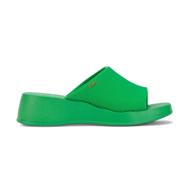 Tamanco Flatform Zaxy Feminino Verde