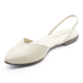 Tamanco Mulle Salto Baixo Beira Rio Feminino Creme