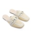 Tamanco Mulle Salto Baixo Feminino Naturallis Off White e Bege