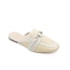 Tamanco Mulle Salto Baixo Feminino Naturallis Off White e Bege