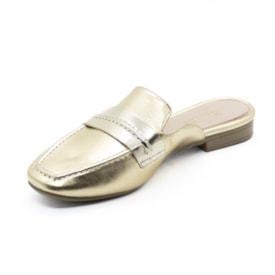 Tamanco Mulle Salto Baixo Sua Cia Feminino Ouro Light