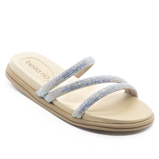 Tamanco Papete Beira Rio Feminino Creme