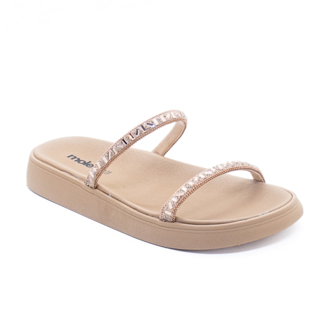 Tamanco Papete Moleca Feminino Creme