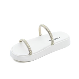 Tamanco Papete Moleca Feminino Creme