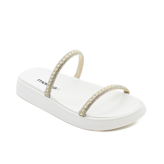 Tamanco Papete Moleca Feminino Creme