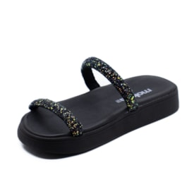 Tamanco Papete Moleca Feminino Multi Preto