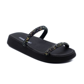 Tamanco Papete Moleca Feminino Multi Preto