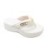 Tamanco Plataforma Moleca Feminino Branco Off