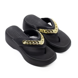 Tamanco Plataforma Moleca Feminino Preto