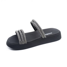 Tamanco Plataforma Moleca Flat Feminino Black Diamond