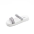 Tamanco Plataforma Moleca Flat Feminino Cristal Silver