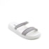 Tamanco Plataforma Moleca Flat Feminino Cristal Silver