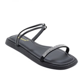 Tamanco Rasteira Flatform Baixa Danny Feminino Preto