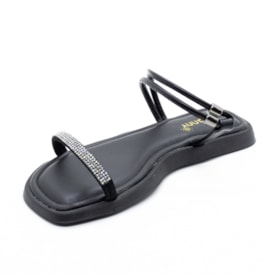 Tamanco Rasteira Flatform Baixa Danny Feminino Preto