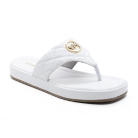 Tamanco Rasteira Flatform Via Marte Feminino Branco