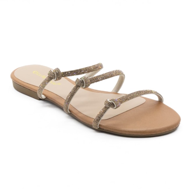 Tamanco Rasteira Lu Rezende Feminino Camel