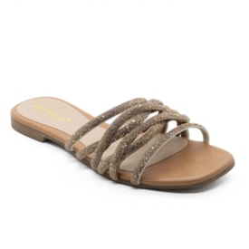 Tamanco Rasteira Lu Rezende Feminino Camel