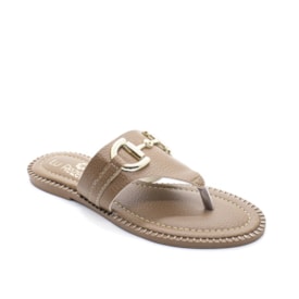 Tamanco Rasteira Lu Rezende Feminino Capuccino