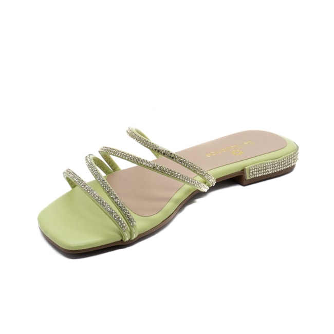 Tamanco Rasteira Lu Rezende Feminino Matcha