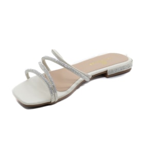 Tamanco Rasteira Lu Rezende Feminino Off White