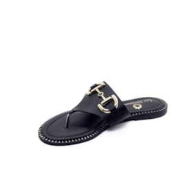 Tamanco Rasteira Lu Rezende Feminino Preto