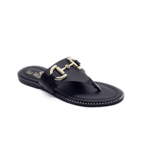 Tamanco Rasteira Lu Rezende Feminino Preto