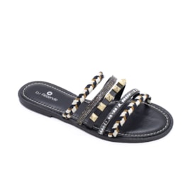 Tamanco Rasteira Lu Rezende Preto