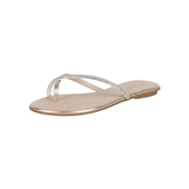 Tamanco Rasteira Luz Da Lua Feminino Venus Strass Ouro