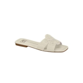 Tamanco Rasteira Moleca Feminino Off White