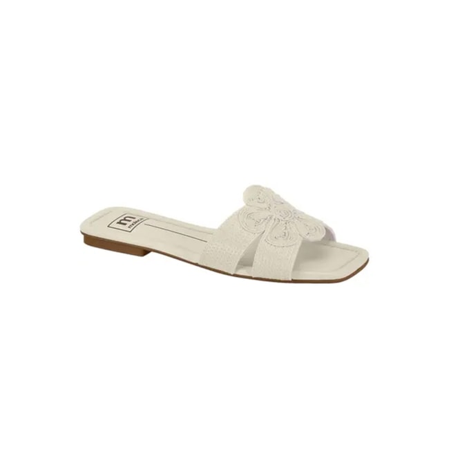 Tamanco Rasteira Moleca Feminino Off White